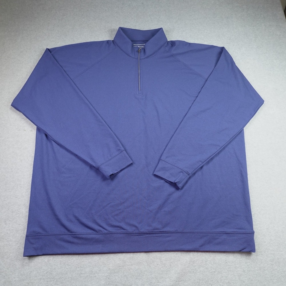 Holderness Bourne Pullover Mens 3XL Navy The Westland 1/4 Zip Tailored Fit Golf